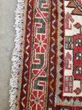 4'4 x 6'5 Vintage Persian Heriz - Blue Parakeet Rugs