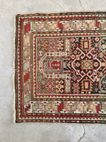 Antique Prayer Rug / 3x5 Vintage Rug #781