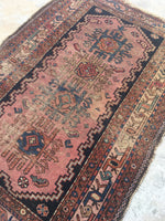 2'7 x 3'9 Antique Persian Malayer - Blue Parakeet Rugs