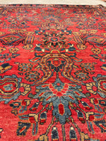 3'5 x 5' Antique Persian Sarouk rug #1924C / 3x5 Vintage rug - Blue Parakeet Rugs