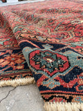 7’6 x 10'6 Antique Persian Heriz Rug #1930ML / Large Vintage Rug / 8x11 Vintage rug - Blue Parakeet Rugs