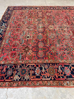 7’6 x 10'6 Antique Persian Heriz Rug #1930ML / Large Vintage Rug / 8x11 Vintage rug - Blue Parakeet Rugs