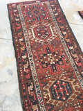 2'3 x 8'7 NW Persian Runner / Heriz runner / 2 x 9 vintage runner (#737) - Blue Parakeet Rugs