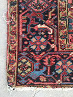 6'3 x 8'5 Antique Persian Heriz / 6x9 vintage Persian rug - Blue Parakeet Rugs