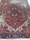 6'3 x 8'5 Antique Persian Heriz / 6x9 vintage Persian rug - Blue Parakeet Rugs