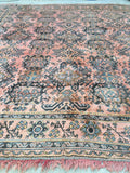 13'10 x 13'10 Antique Turkish Oushak Rug - Blue Parakeet Rugs