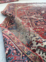 6'3 x 8'5 Antique Persian Heriz / 6x9 vintage Persian rug - Blue Parakeet Rugs