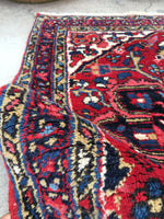 2'7 x 3'2 Square Persian Heriz Rug - Blue Parakeet Rugs