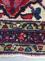 2'7 x 3'2 Square Persian Heriz Rug - Blue Parakeet Rugs