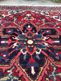 2'7 x 3'2 Square Persian Heriz Rug - Blue Parakeet Rugs