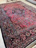 11' x 15'5 Antique Palatial Persian rug #2652ML - Blue Parakeet Rugs