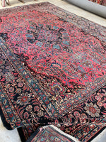 11' x 15'5 Antique Palatial Persian rug #2652ML - Blue Parakeet Rugs