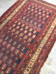 3'10 x 6'10 Antique paisley field rug #542 / 4x7 vintage rug - Blue Parakeet Rugs