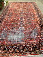 8'10 x 14'10 Antique Palatial Mahal rug #2125 / 9x15 Vintage Rug - Blue Parakeet Rugs