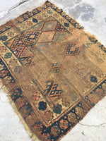 2'3 x 3'11 worn Caucasian scatter mat  (#964) - Blue Parakeet Rugs