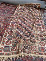 4'3 x 8'6 Antique Love Worn Caucasian Rug #2819