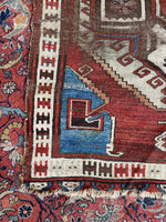 4'2 x 4'7 Square Antique Scatter Rug #2821