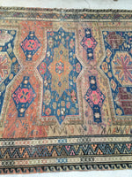 6'4 x 8'6 Antique Soumak flat weave rug (#974T) - Blue Parakeet Rugs