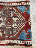 4'2 x 4'7 Square Antique Scatter Rug #2821