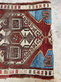 4'2 x 4'7 Square Antique Scatter Rug #2821