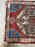 4'2 x 4'7 Square Antique Scatter Rug #2821