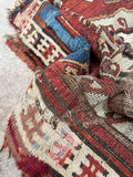 4'2 x 4'7 Square Antique Scatter Rug #2821