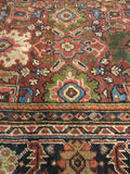 9' x 11'8 Antique Persian Mahal Rug - Blue Parakeet Rugs