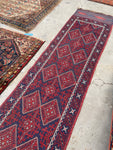 2x8 Skinny Vintage Runner #2335 - Blue Parakeet Rugs