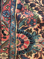 7'3 x 10' antique Persian Kerman - Blue Parakeet Rugs