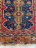 5' x 6'7 Antique Persian rug #2341 - Blue Parakeet Rugs