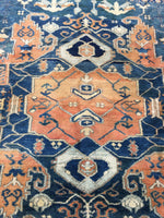 7'4 x 8'2 Vintage Heriz Rug (#803) - Blue Parakeet Rugs