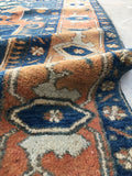 7'4 x 8'2 Vintage Heriz Rug (#803) - Blue Parakeet Rugs