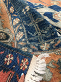 7'4 x 8'2 Vintage Heriz Rug (#803) - Blue Parakeet Rugs