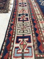 3'8 x 5'4 Antique Kazak Rug - Blue Parakeet Rugs