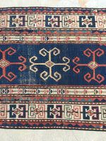 3'8 x 5'4 Antique Kazak Rug - Blue Parakeet Rugs