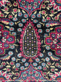 8’ x 11’5 Antique Persian Tehran Rug #2724-AL / Large Vintage Rug - Blue Parakeet Rugs