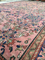 10'2 x 13'5 Antique Persian pink Mahal Rug (#593) - Blue Parakeet Rugs