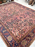 10'2 x 13'5 Antique Persian pink Mahal Rug (#593) - Blue Parakeet Rugs