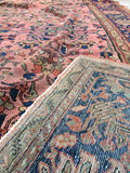 10'2 x 13'5 Antique Persian pink Mahal Rug (#593) - Blue Parakeet Rugs