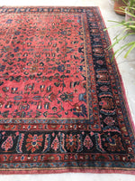 10'5 x 13' Antique rose pink rug (#1017) - Blue Parakeet Rugs