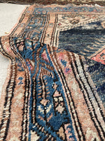 3'7 x 5'1 Antique rug #922 / 4x5 Vintage rug - Blue Parakeet Rugs