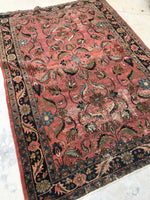 4'6" x 6'5" Bibikabad Rug / Small Antique Rug - Blue Parakeet Rugs