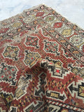 3'5 x 5'1 Antique Caucasian Rug / small antique rug - Blue Parakeet Rugs