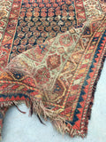 3'9" x 5'9" Antique Hamadan Rug / Small Antique Rug - Blue Parakeet Rugs