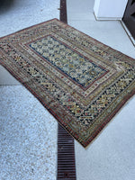 4'3 x 6'1 Antique Caucasian Rug #2883