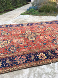 8'11 x 11'9 Antique Persian Mahal Rug - Blue Parakeet Rugs