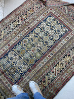 4'3 x 6'1 Antique Caucasian Rug #2883