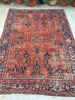 7’9 x 9’7 antique Heriz (saved for Cindy) - Blue Parakeet Rugs