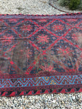 7’2 x 11’5 Antique Soumak flat weave rug - Blue Parakeet Rugs