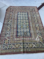 4'3 x 6'1 Antique Caucasian Rug #2883